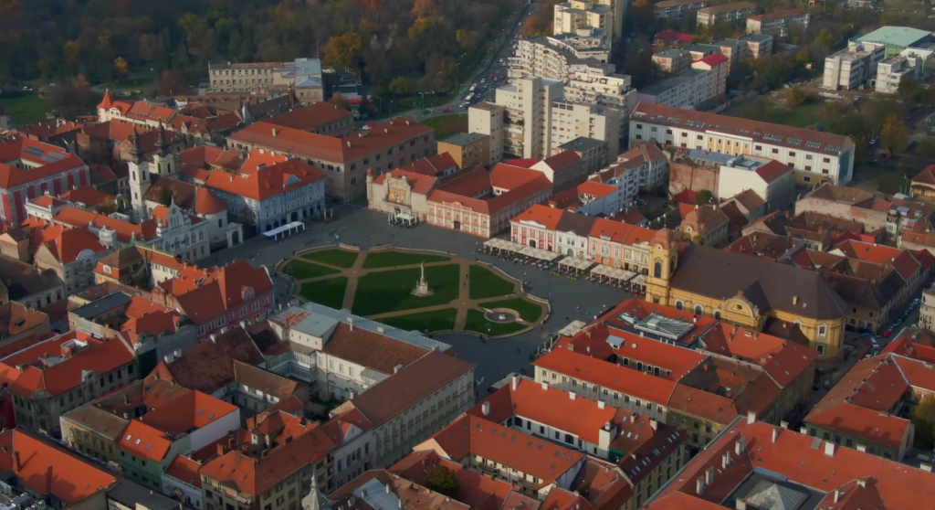 piata unirii timisoara de sus